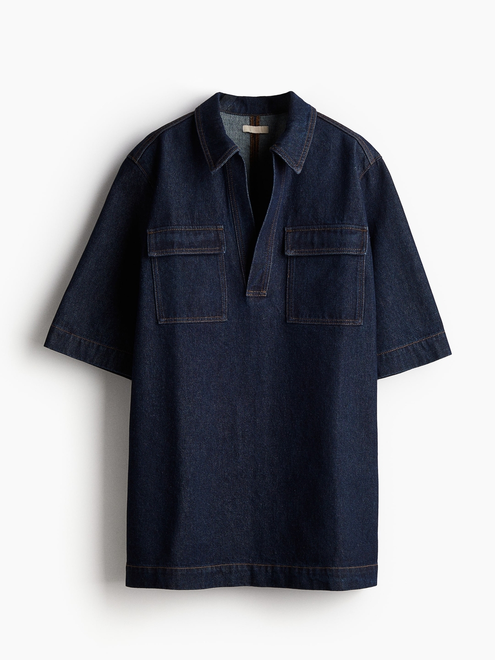 H&M Dark Indigo Denim Shift Dress - Picture 2 of 5